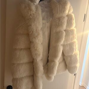 Fabulous Furs Cream Teddy Jacket